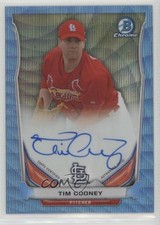2014 Bowman Chrome Prospect Blue Wave Refractor 10/50 Tim Cooney Auto f0v