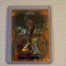 Panini Prizm 2020-21 Magic Johnson #219 Orange Ice Los Angeles Lakers Card