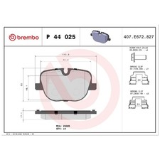 Satz Bremsbeläge Bremsklötze hinten für Land Rover Range L322 L320 | 24205451