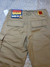 Empyre Teens Beige Twill Cotton Cargo Pants Loose Fit Waist 24