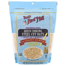 Whole Grain Quick Cooking Steel Cut Oats, 22 oz 624 g
