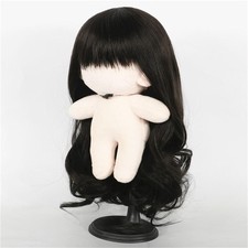 Lockiges Haar Per&uuml;ckenbezug Baumwolle Puppe DIY Basteln Puppenzubeh&ouml;r Puppenper&uuml;cke hoch