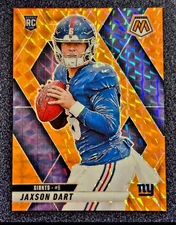 2025 Panini Mosaic Jaxson Dart Rookie Orange Mosaic Prizm #/199 Giants KHH