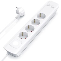Bearware 4 Fach Steckdosenleiste 2 Usb Ladeports IP20 3680W Weiß Kinderschutz