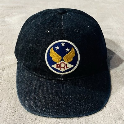 Ralph Lauren Double RRL Selvedge Denim Indigo Wings Patch Hat | eBay