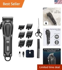 Professional Hair Clippers for Men - Cordless & Corded Beard Trimmer Set