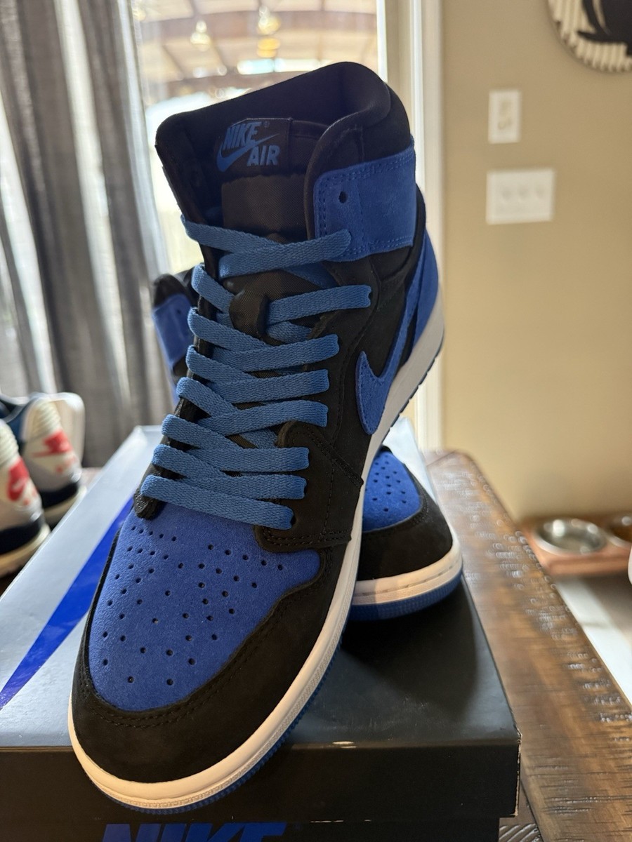 Nike Air Jordan 1 Retro High Top Black Blue Suede Athletic