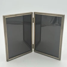 5x7 Double Sided Antique Vintage Gold Plated Engraved Metal Picture Photo Frame