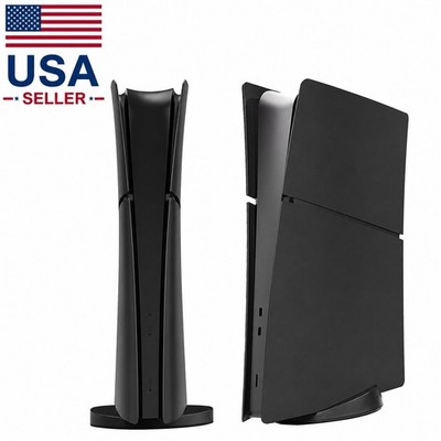 Black Faceplate Cover Plates Shell 4PCS Set for PS5 Slim Digital Edition NEW