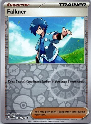 TCG Pokemon Karte Englisch Falkner 180/193 PAL Reverse Holo SV02: Paldea Evolved