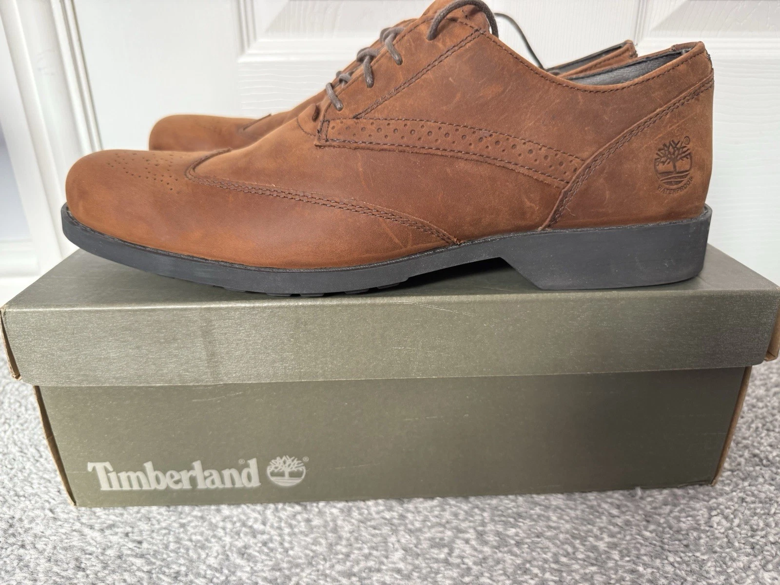 Scarpe Timberland scamosciate brogue uomo UK 11 5 Earthkeepers Fitchburg Oxford