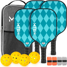 Pickleball Paddles Set of 2/4/1, USAPA Approved Fiberglass Rackets