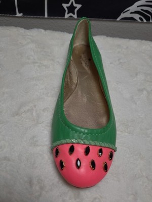 Kate Spade Green Leather Ballet Flat **One Single Amputee Left Shoe  Women 9.5