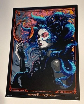 A Perfect Circle Sessanta Poster Signed Hollywood Bowl Sessanta Puscifer Primus