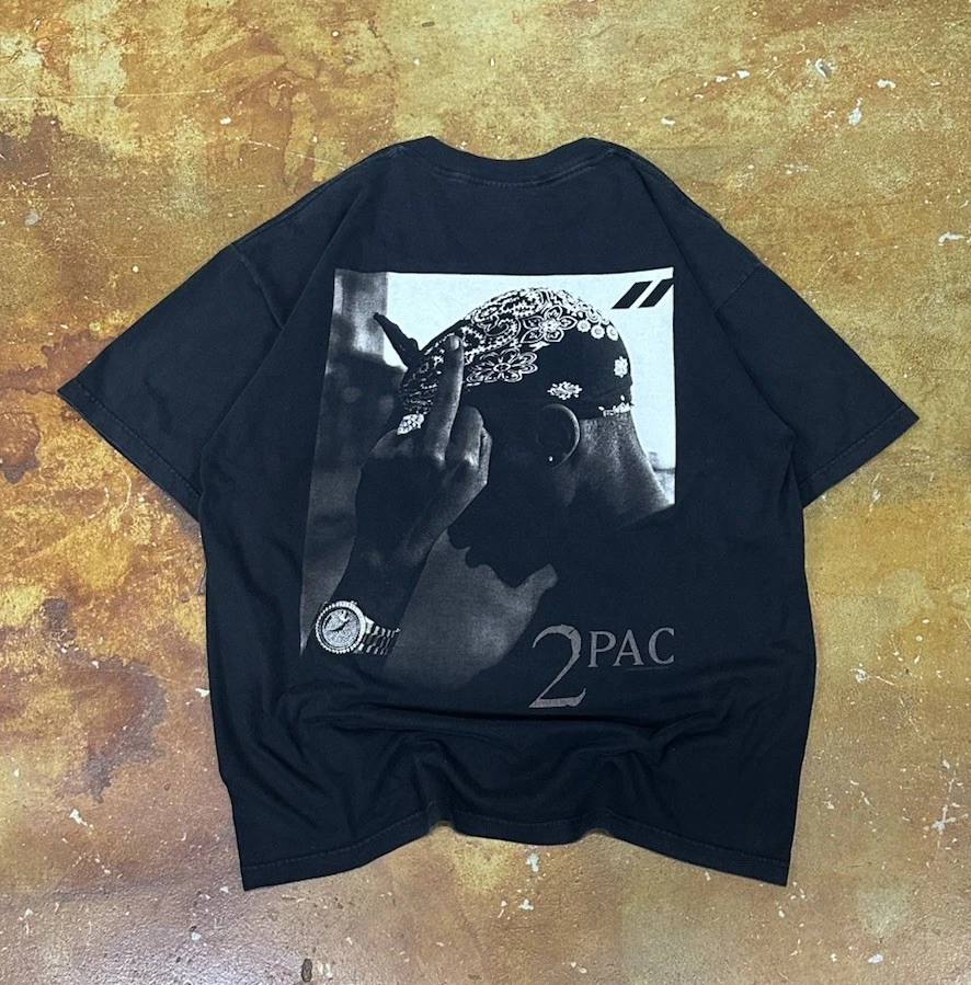 Camiseta Tupac Shakur Memorial Años 90 XLarge 2Pac Rap Camiseta Hip Hop 1999 Winterland Foto 2 de 4