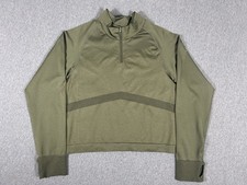 NWT PINK Active Olive Green Seamless Quarter Zip Pullover Size XL
