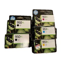 5 PACK HP 950XL 951xl black color INK set Cyan Yellow Magenta 950 951 XL 2024-26
