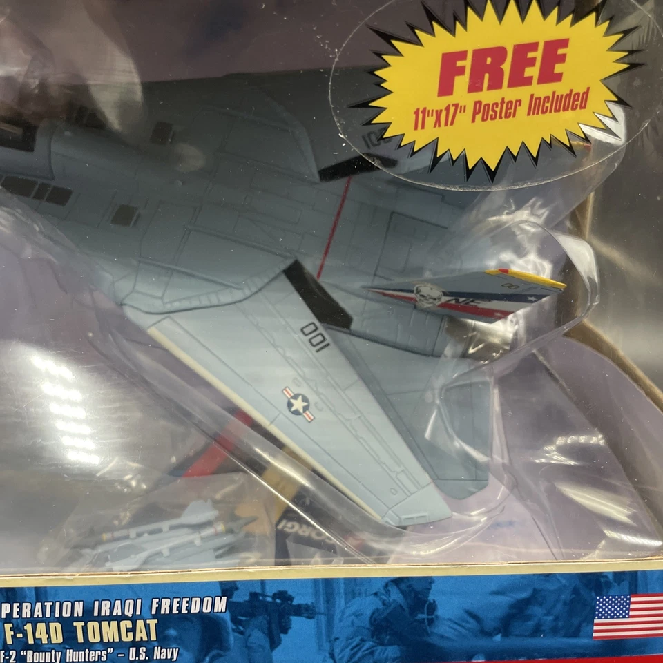 2004 Corgi F-14D TOMCAT Iraqi Freedom US Navy VF-2 Bounty Hunters Diecast New - Image 3 of 4