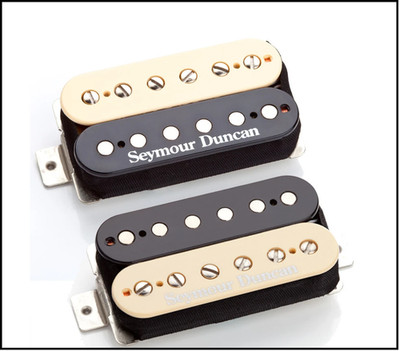 Seymour Duncan SH-1N & SH-4 Humbucker Pickup Set Zebra Neck & Bridge High Output