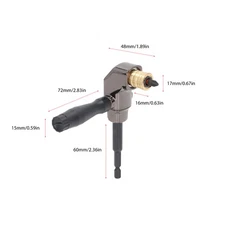 Right Angle Drill Attachment Chrome Alloy Steel 90 Degrees Electric