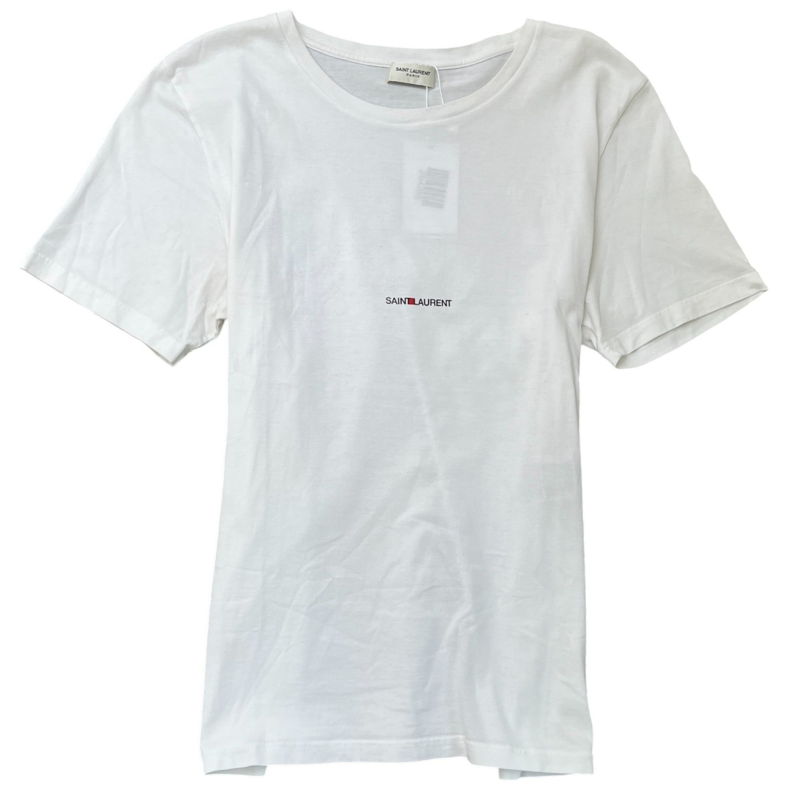 T shirt uomo Saint Laurent con stampa logo bianca XXL