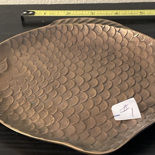 VTG BRASS Fish Tray 8” Valet-Keys, Rings, Trinkets Solid Brass Ask For #1 Or #2 - Picture 7 of 20
