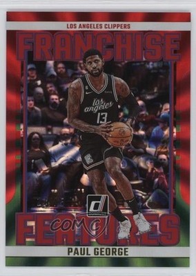 2023-24 Donruss Franchise Features Holo Red & Green Laser 23/75 Paul George 10k8