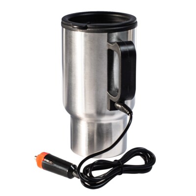 Kochmann 12V beheizbarer Thermobecher 450 ml Kaffee & Tee - Ideal für Auto & LKW
