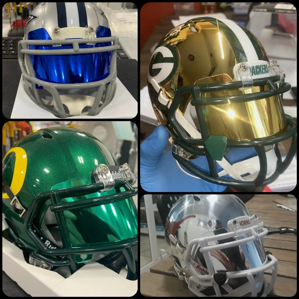 Mini viseira de futebol a granel (*estilo plano*) VISEIRA CAPACETE TÃO BAIXA QUANTO US$ 2,00/VISOR - Imagem 2 de 3