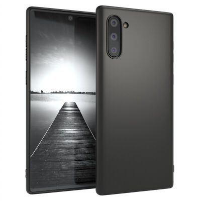 EAZY CASE Premium Hülle Schwarz Matt Silikon Slim Cover Handy Schutzhülle Soft