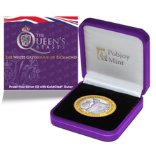 £2 COINS 2021 THE QUEENS BEASTS THE WHITE GREYHOUND OF RICHMOND SILVER PROOF