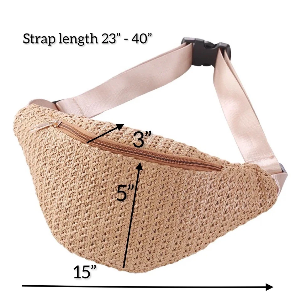 Bolso Cinturón Tejido en Todas Partes Mujer Moda Riñonera Riñonera Correa Ajustable Foto 3 de 4