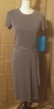 Simply Vera Wang Womens Dress Size Small S Gray Short Sleeved