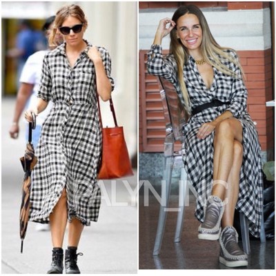 zara checked shirt dress
