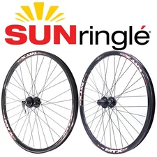 Sun Ringle MTX33 26" Front & Rear MTB Bike Disc Black QR Wheelset