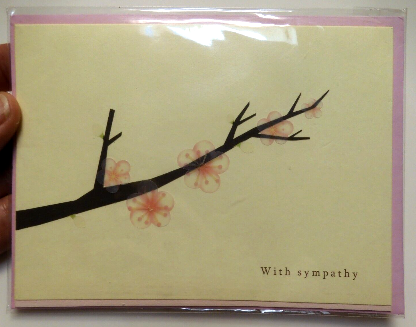 2 Papyrus Cards High Quality SYMPATHY Cherry Blossoms Thinking of You ...
