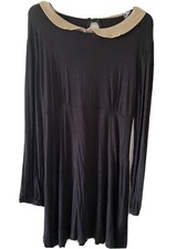 Little Black Dress Mary Jane Collar Beige size 16 stretch Women