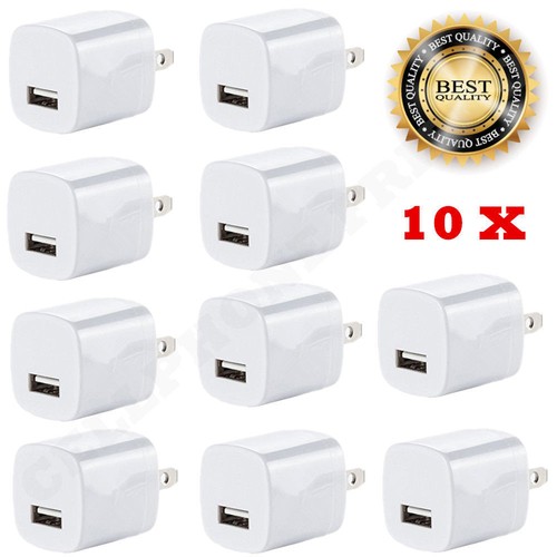 lot White 1A USB Power Adapter AC Home Wall Charger US Plug FOR iPhone 5S 6 7 8 - Picture 2 of 5