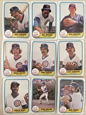 1981 Fleer Chicago Cubs Complete Team Set! Dave Kingman +