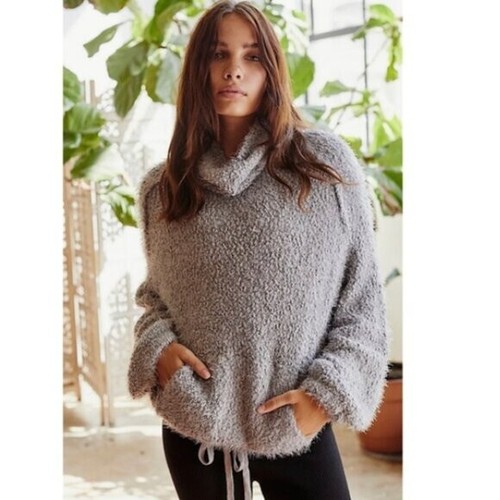 FREE PEOPLE FP Movimento (Piccolo) Accogliente Maglione a Bolla Riscaldato Oversize Grigio - Foto 2 di 10