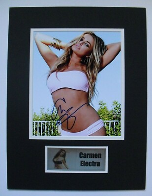 Photo signed by CARMEN ELECTRA, with COA, matted w/name plate | eBay