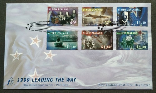 1999 New Zealand Millennium Series 5, Leading The Way 6v Stamps FDC - Picture 1 of 2