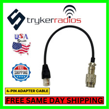 Strykerradios 4 Pin to RJ45 Adapter - High Quality 10" Radio Microphone Cable