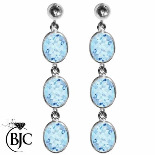 Orecchini di lusso in oro bianco di pietra principale topazio topazio