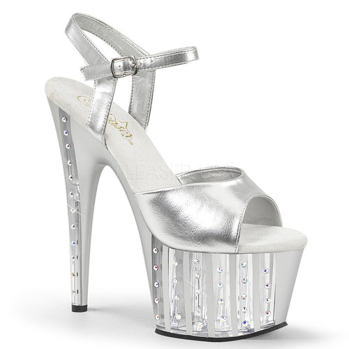 silver platform heels