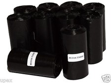 8050 DOG PET WASTE POOP BAGS REFILL 350 ROLLS CORELESS Black Petoutside