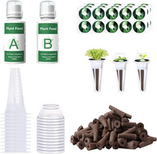 80Pcs Seed Pod Kit for Aerogarden, Grow Anything Kit with 24Grow Sponges, A&B Nu 0.37 per gallon