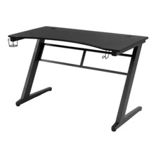 OS Home and Office Furniture 47" Contemporary Wood Gaming Desk in Black