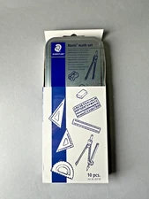 Staedtler Noris Math Set 4" Bundle Clear 10 Pcs Assortment (557 10BN) Student