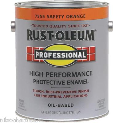 (1)-Gal Safety Orange Hi Gloss Professional Industrial Enamel Paint 7555-402